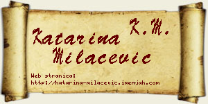 Katarina Milaćević vizit kartica